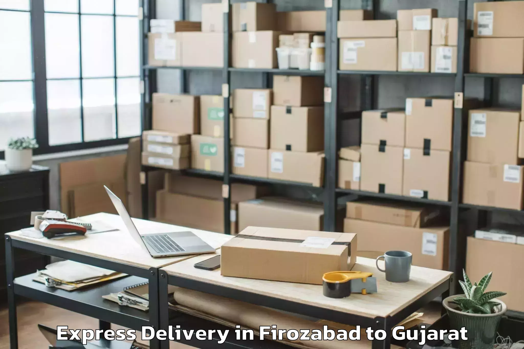 Book Firozabad to Rajkot Express Delivery Online